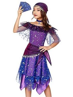 Spirit Halloween Miss Fortune Teller Costume | Kids Miss Fortune Costume